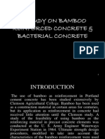 A Study on Bamboo Reinforced Concrete & Bacterial Concrete