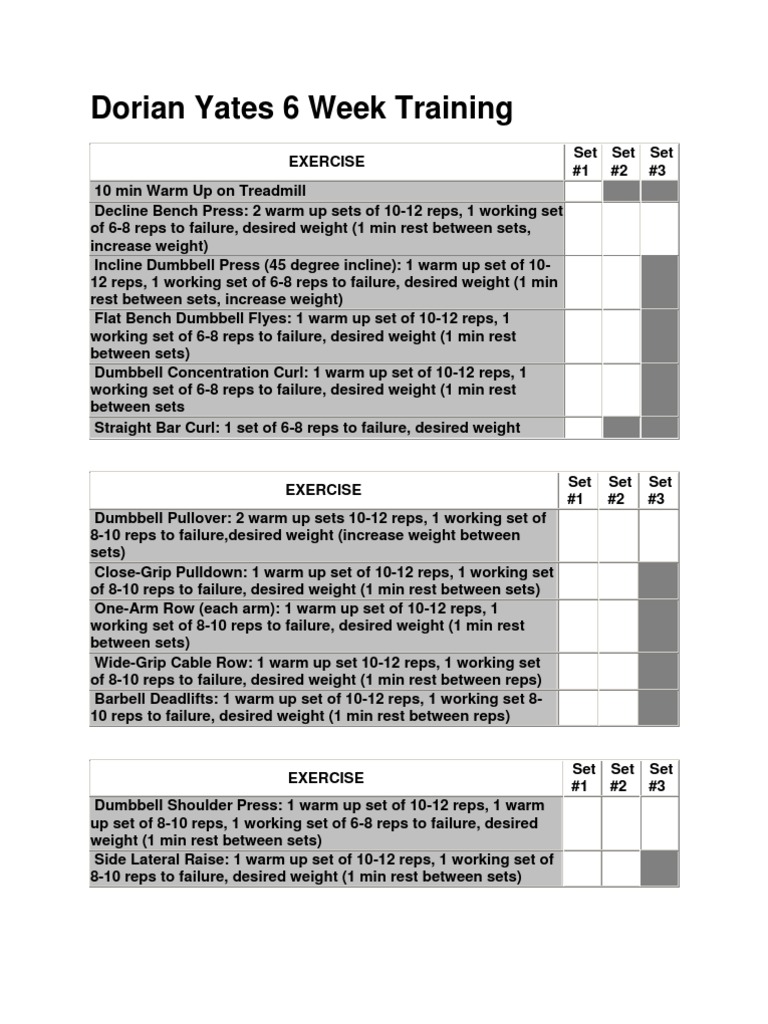  Dorian yates workout schedule with Comfort Workout Clothes