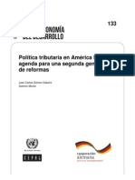 Gómez Sabaíni y Morán - Política Tributaria en América Latina Agenda para Una Segunda Generación de Reformas