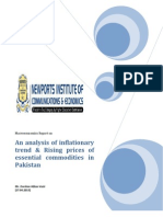 Analysis of Rising Inflation and Food Prices in Pakistan