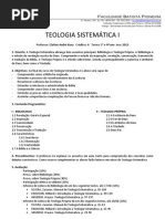 Teologia Sistematica i