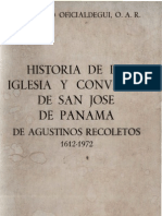Oficialdegui, Alfonso - Historia de La Iglesia de San Jose de Panama