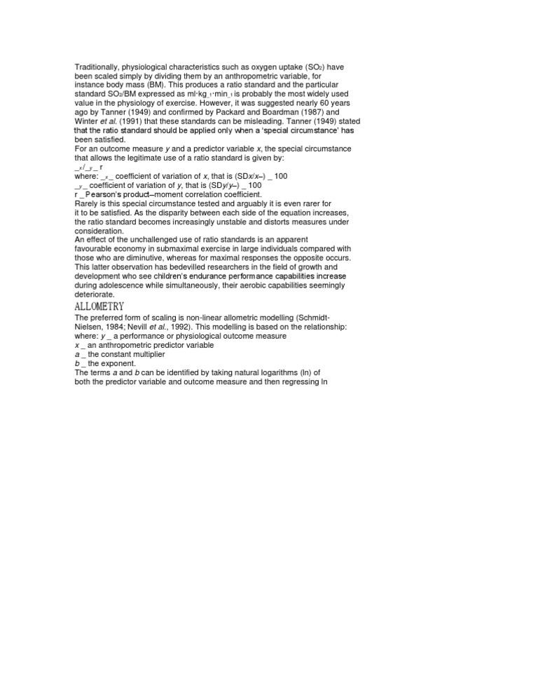 Allometry: X y X y | PDF