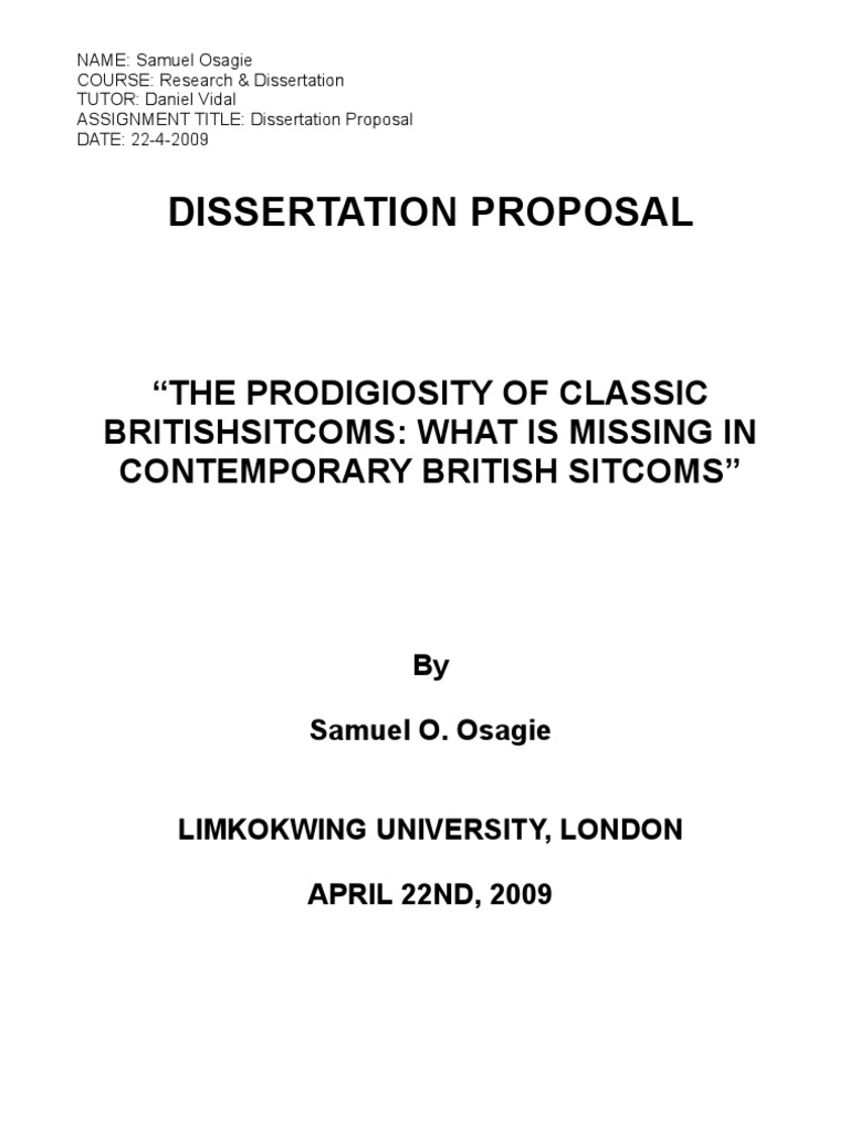 dissertation porposal