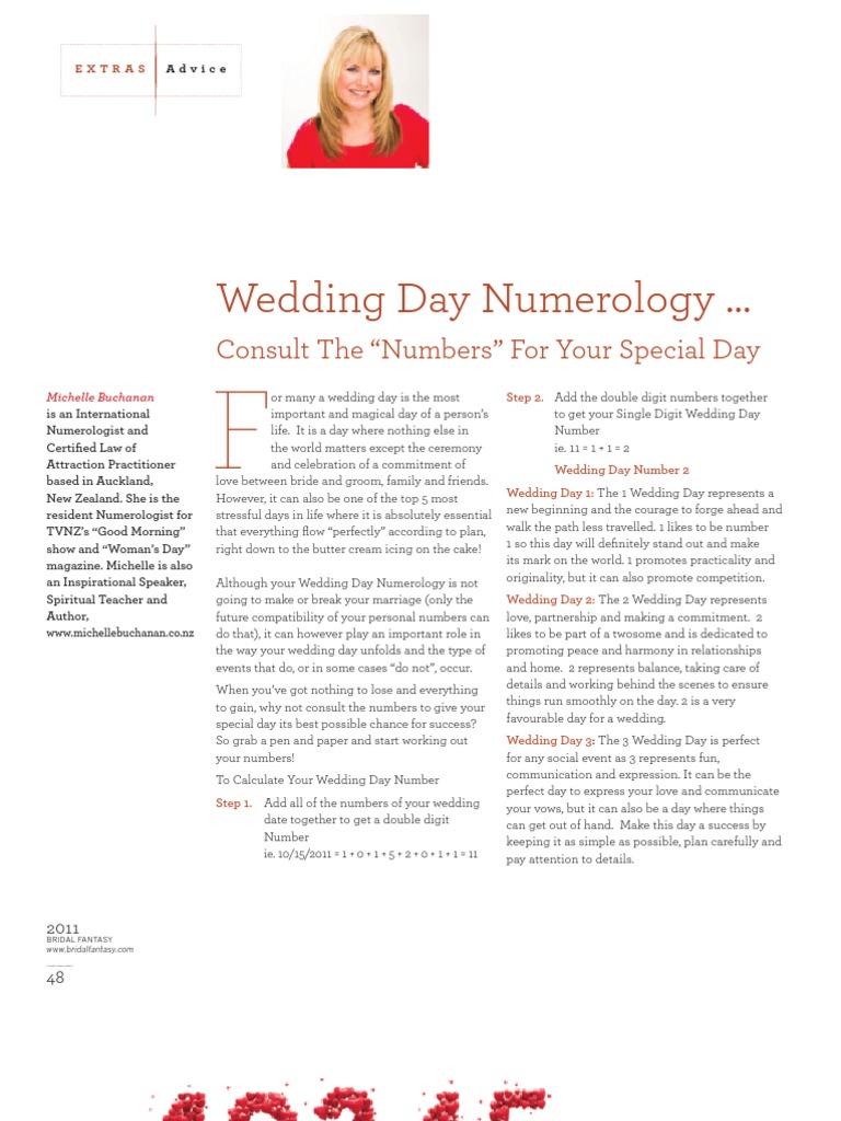 Wedding Numerology