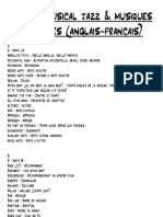 Lexique Musical Anglais-Français
