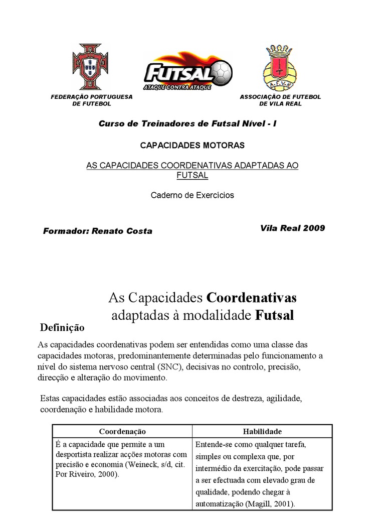 CURSO DE TREINADORES  Associação de Futebol de Vila Real