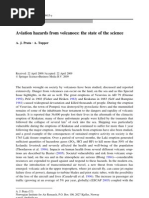 Aviation Hazards From Volcanoes: The State of The Science