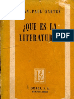 Jean Paul Sartre Que Es La Literatura