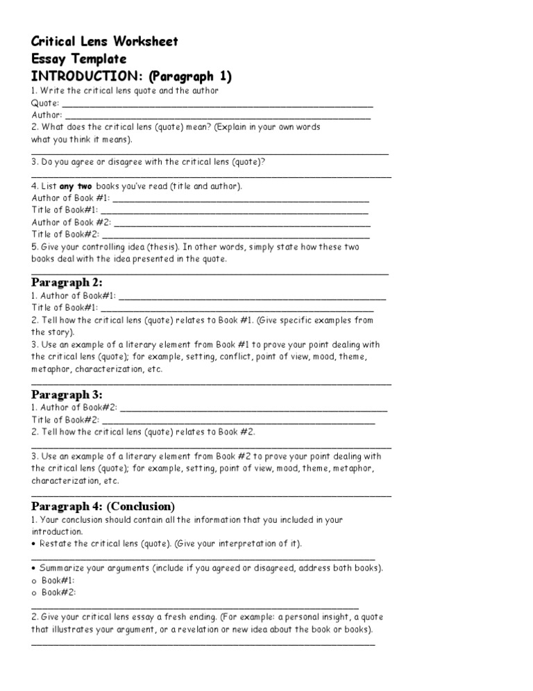 critical lense essay