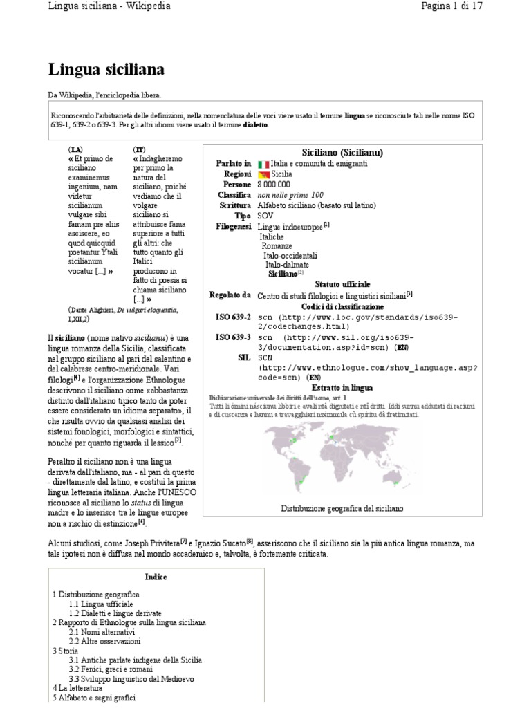 Wiki Lingua Siciliana | PDF