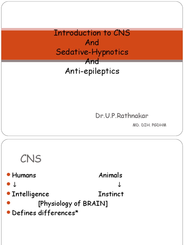 Introduction To CNS Pharmacology | PDF | Central Nervous System ...