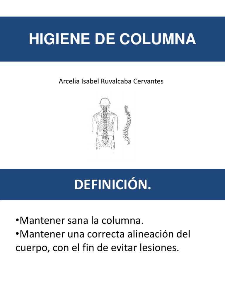 Cuidado de la Columna Vertebral | PDF