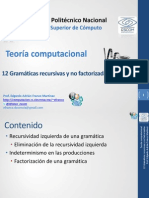 12 Gramaticas Recursivas y No Factorizadas