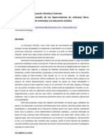 Carlos Escano - Analisis Sobre La Educacion Artistica e Internet