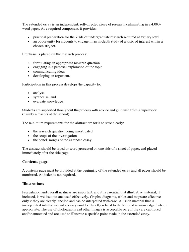 content of an essay