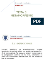 Tema 5 - Metamorfismo