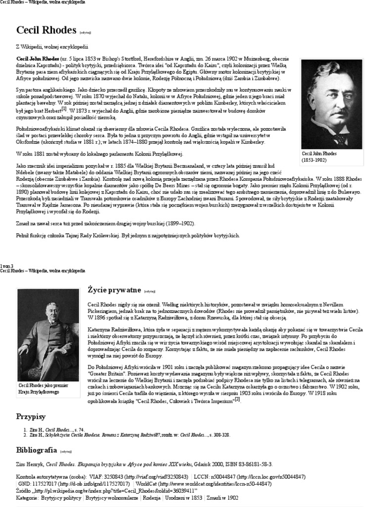 Cecil Rhodes | PDF