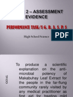 Stage 2 – Assessment Evidence