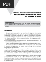 Imagerie pratique en échographie - notions d'échographie cardiaque en anesthésie-réanimation pour un examen de base