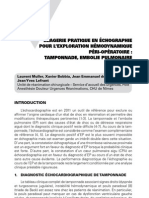 Imagerie Pratique en Échographie - Tamponnade, Embolie Pulmonaire