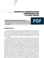 Renutrition Et Immunonutrition Préopératoire Chez Le Patient Dénutri