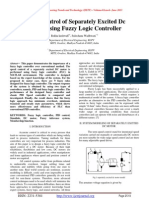 Speed Control of Separately Excited DC Motor Using Fuzzy Logic Controller