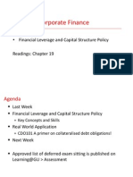 2201AFE VW Week 11 Financial Leverage & Capital Structure Policy