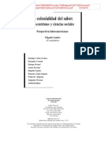 Lander, Edgardo - Ciencias Sociales, Saberes Coloniales y Eurocéntricos PDF