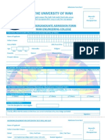 WEC - Under Graduate Admission Form