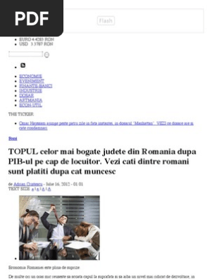 Topul Celor Mai Bogate Judete Din Romania Dupa Pib Ul Pe Cap De Locuitor Vezi Cati Dintre Romani Sunt Platiti Dupa Cat Muncesc Bani Finante Banci