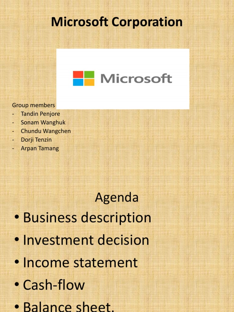 Microsoft Financial Statements Overview | PDF | Cash And Cash ...