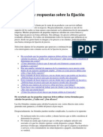 Preguntas y Respuestas Sobre La Fijación de Precios