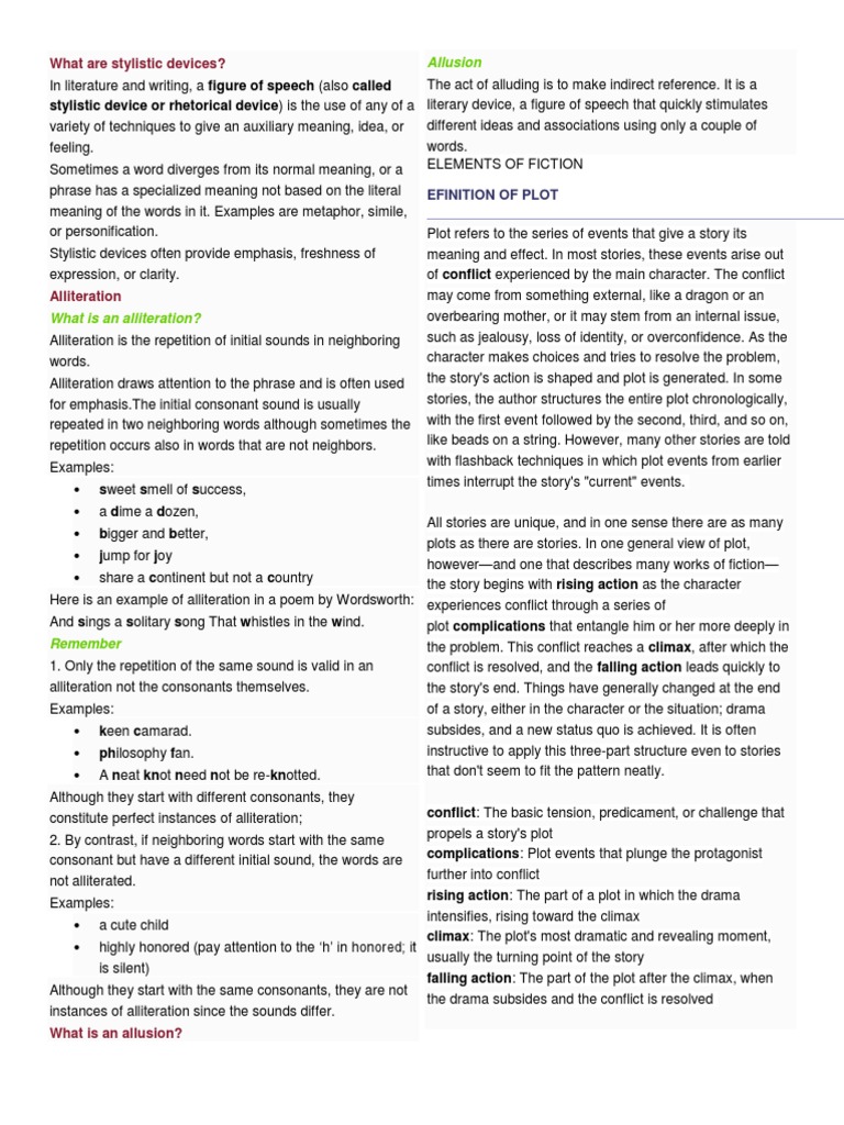 What Are Stylistic Devices PDF Perfect (Grammar) Plot (Narrative)