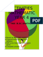 Activities Mathematic Year 4: Yan B.SC (Math)