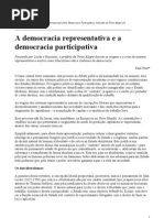 Raul Pont - A Democracia Representativa e a Democracia Participativa - Democracia
