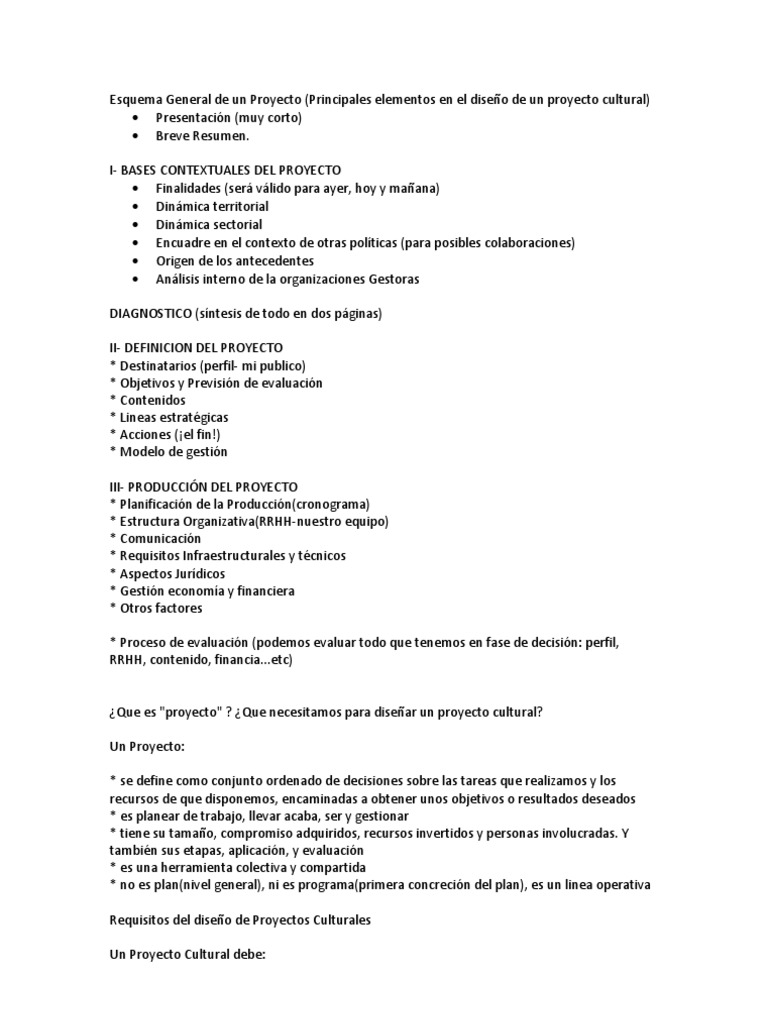 Esquema General de Un Proyecto | PDF | Cartografía | Toma de decisiones