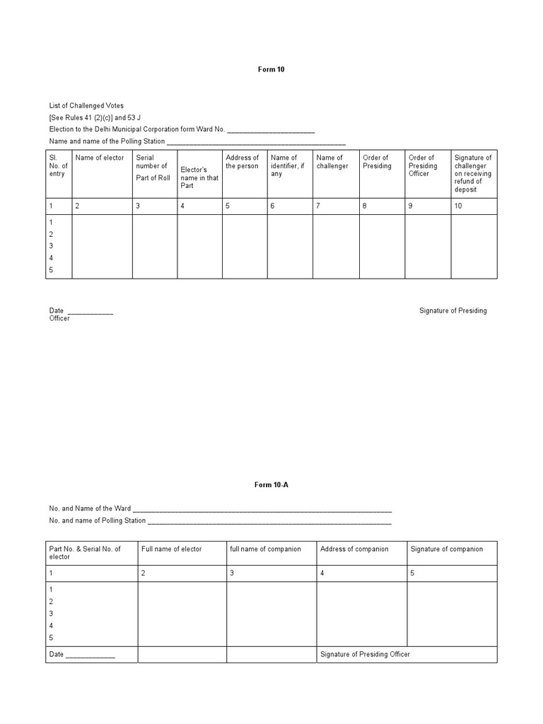 Election Vote Challenge Log | PDF