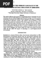 Download 33 the Role of the Primary Language in the Bilingual Bicultural Educationin Zimbabwe by mahendrachjoshi SN160040895 doc pdf