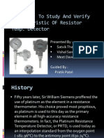 SUBJECT: To Study and Verify Characteristic OF Resistor Temp. Detector