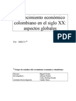 Colombia- Crecimiento económico Siglo XX
