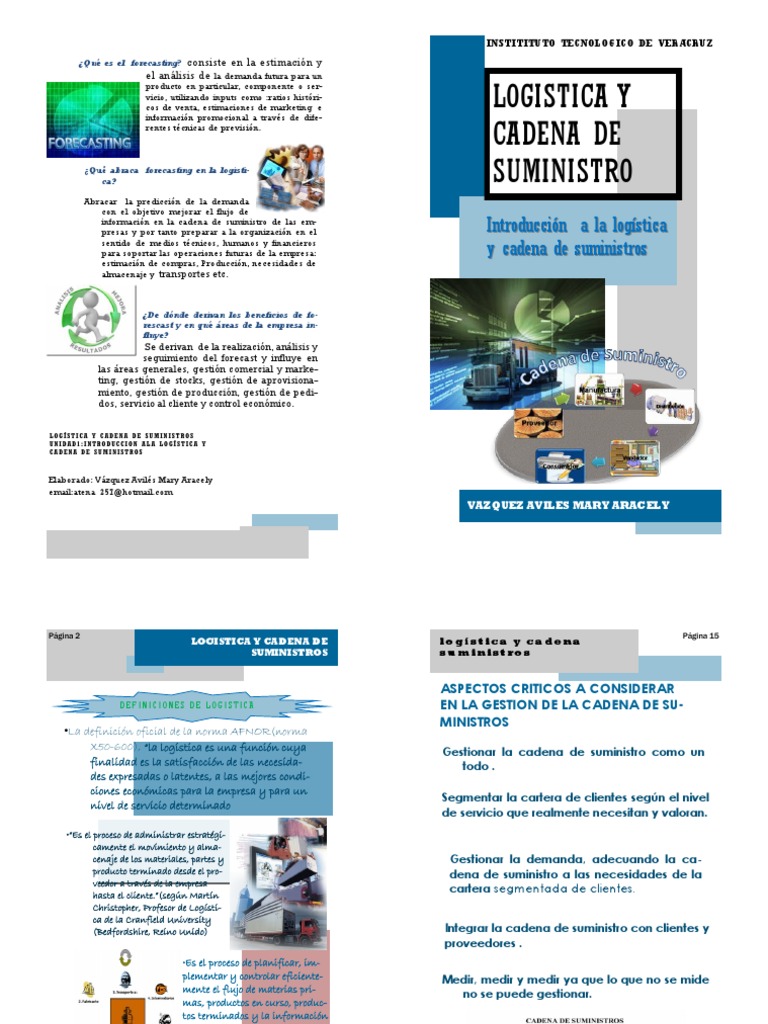 Folleto Unidad1 Introduccion A La Logistica y Cadena de Suministro ...