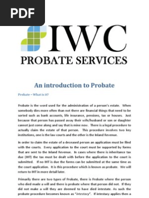 An Introduction to Probate