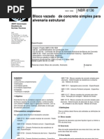 NBR 6136 fabricação de blocos em concreto