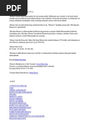 Mevlana Mesnevi 4 Pdf Pdf