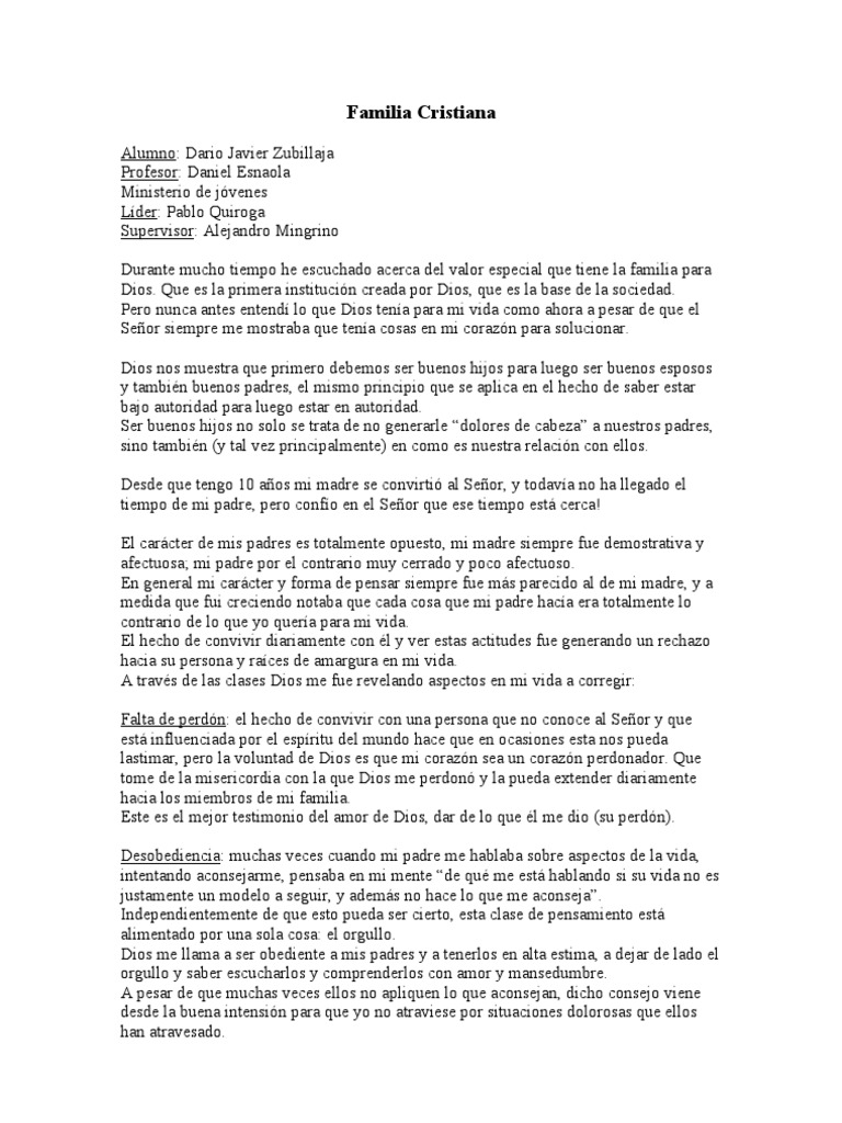 Reflexiones sobre la Familia Cristiana | PDF | Dios | Perdón