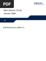 Download Edexcel GCE Core 2 Mathematics C2 advanced subsidary jan 2008 6664 mark scheme by rainman875 SN16010668 doc pdf