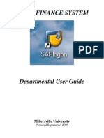 SAP FINANCE SYSTEM - Departmental User Guide 