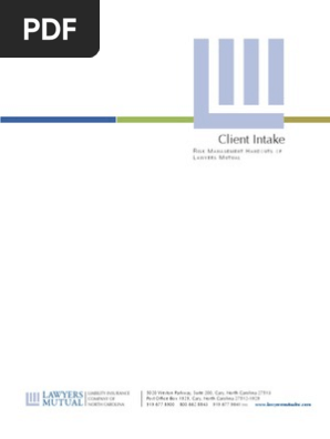 Client Intake Manual