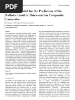 A Simple Model for the Prediction of the Ballistic Limit in Thick‐section Composite Laminates